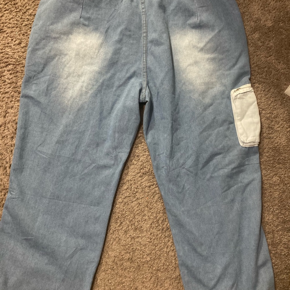 Nwt XPLUS women’s color block, wide leg jeans, three XL - Picture 10 of 16
